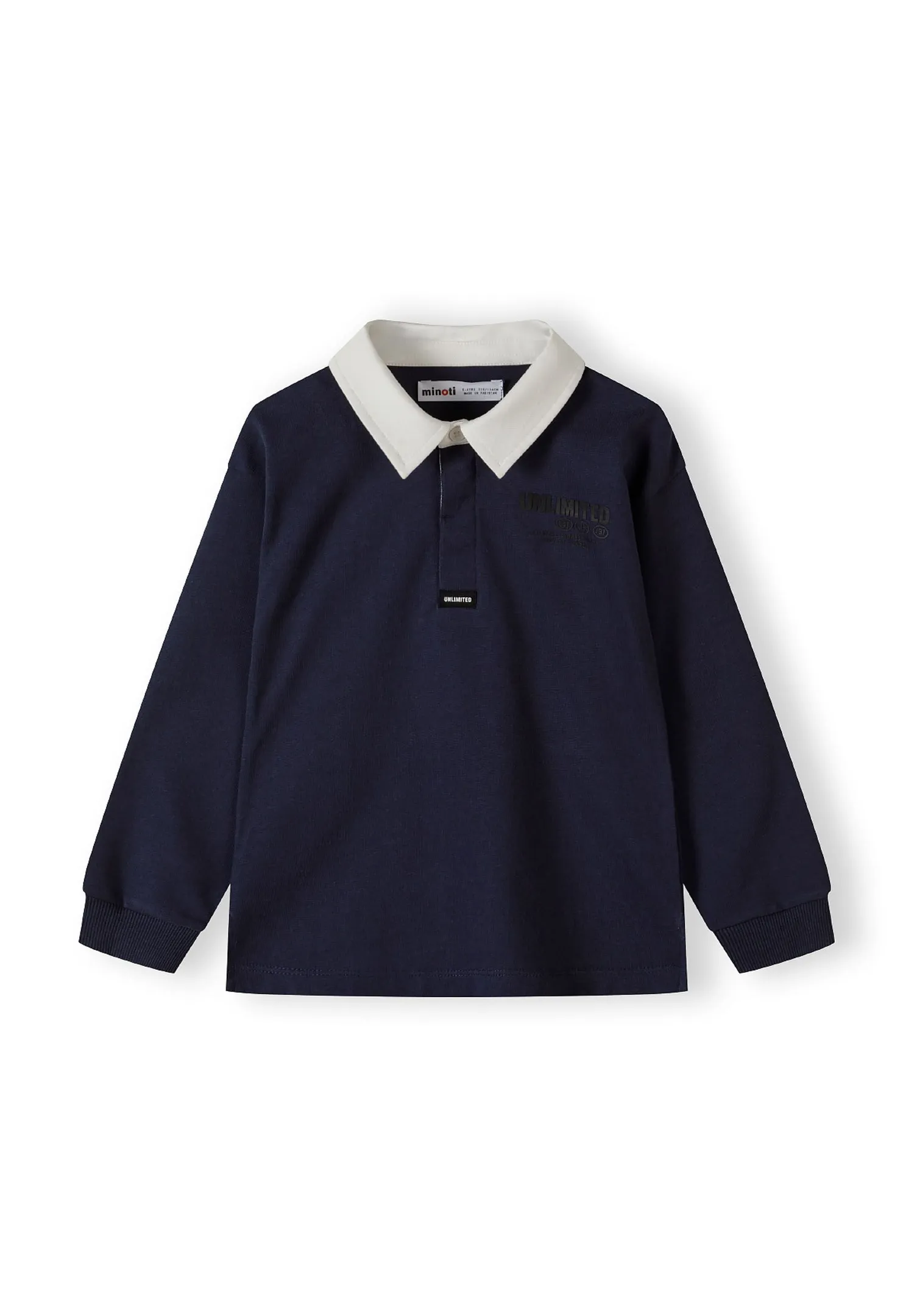 Minoti 44283 poloshirt navy langærmet til drenge