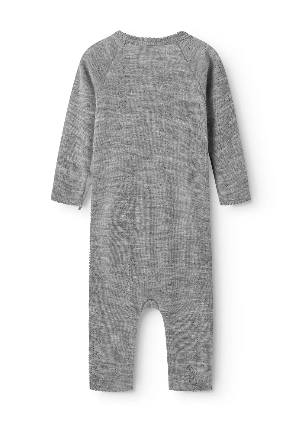 MarMar Rula heldragt Grey Melange uld pointelle