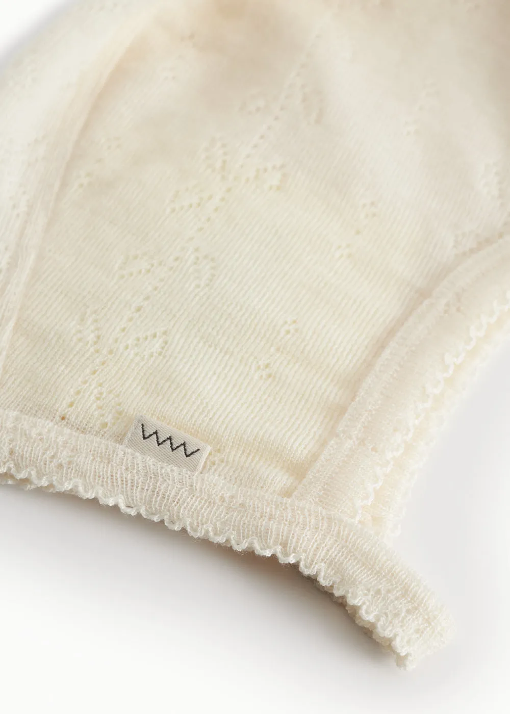 MarMar Copenhagen Hoody Uld Pointelle babyhue Natural uld