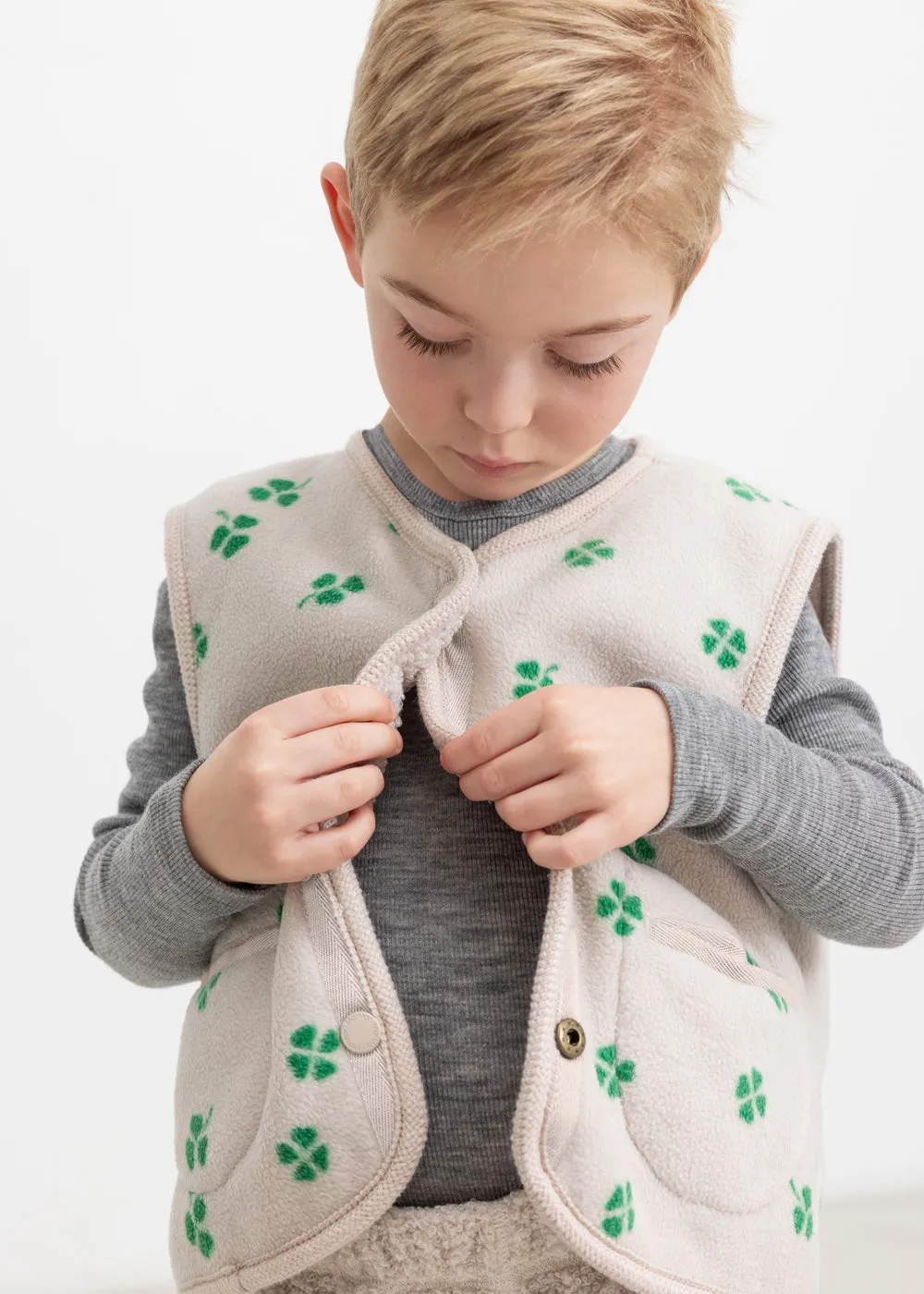 MarMar Copenhagen Oky Waistcoat vest Moon Grey børn