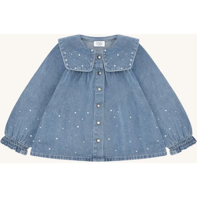 Hust & Claire HCKaroline kjole Blue Denim bomuld