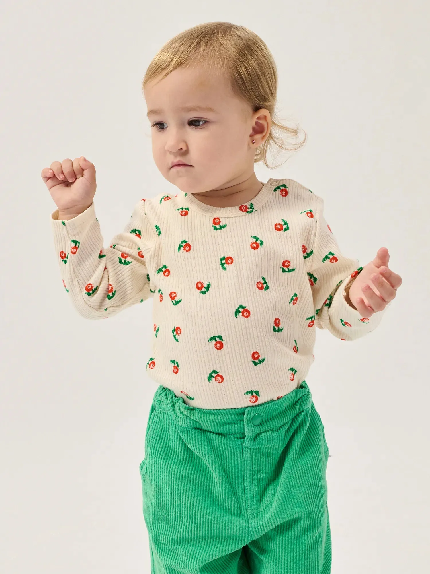 Bobo Choses Stamp Bloom T-shirt Offwhite baby bomuld