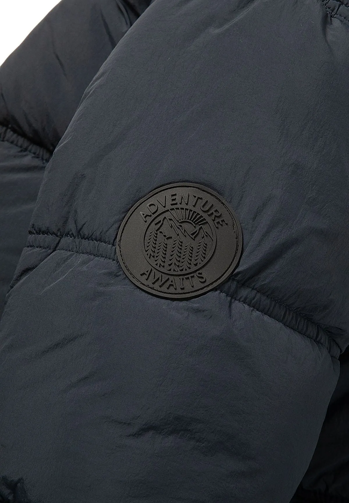 Minoti 45225 parka til drenge navy med teddyfoer