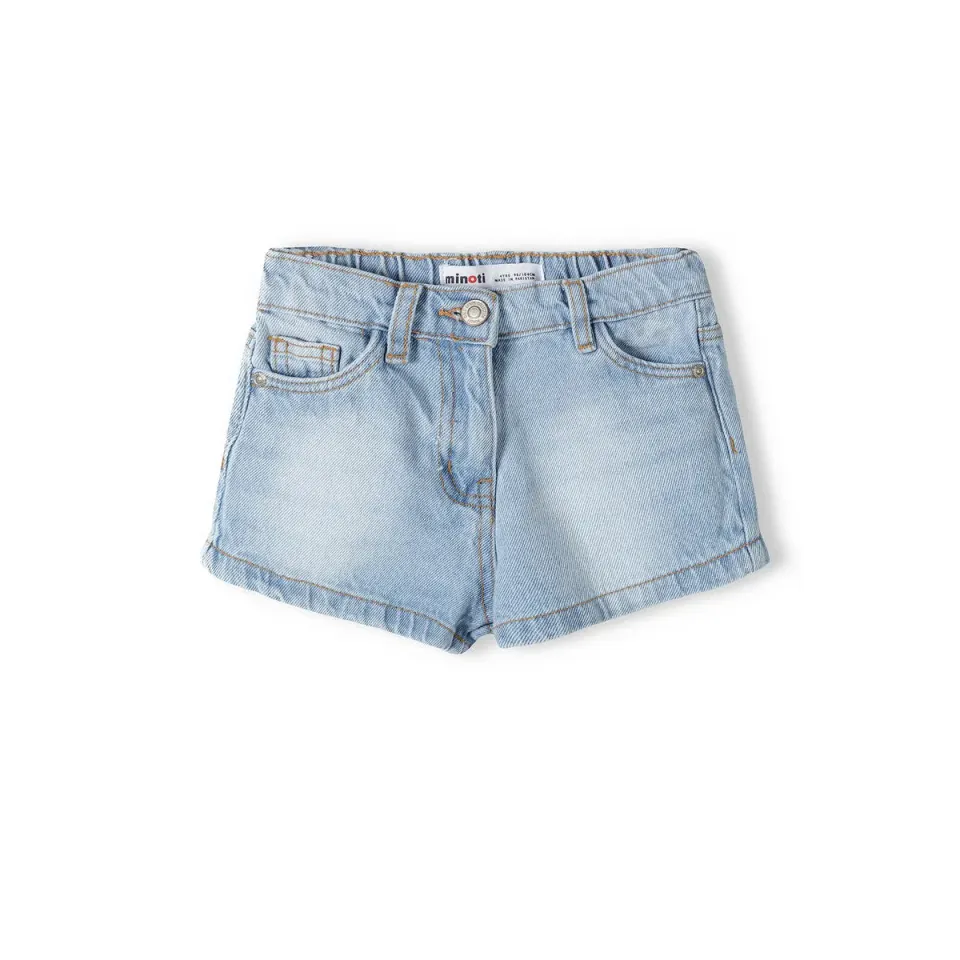 Minoti 38827 denimshorts til piger lyseblå opslag