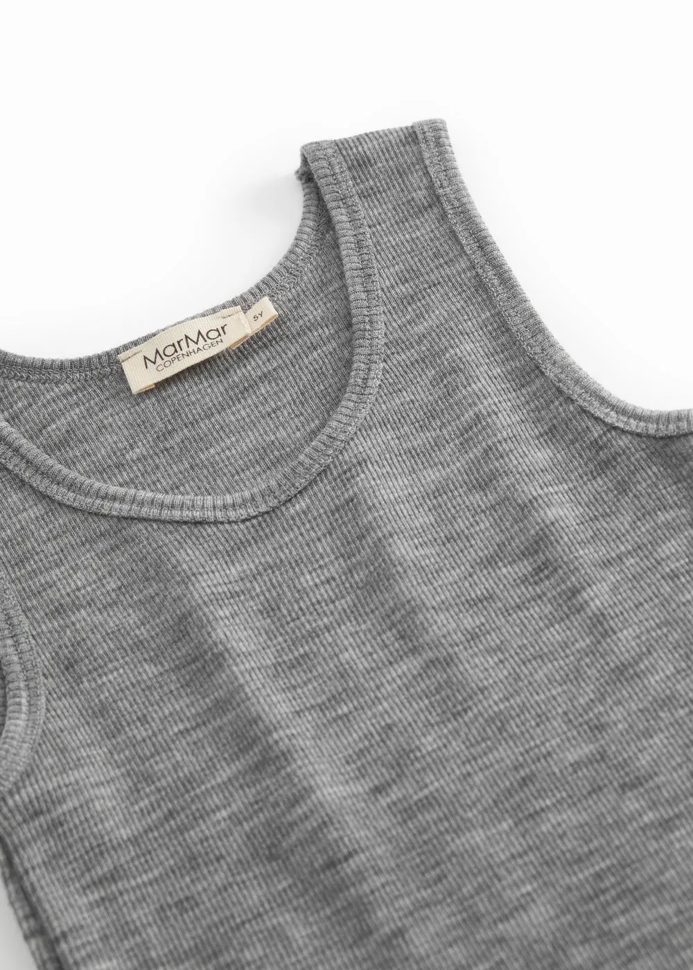 MarMar Tavi undertrøje Grey Melange uld rib