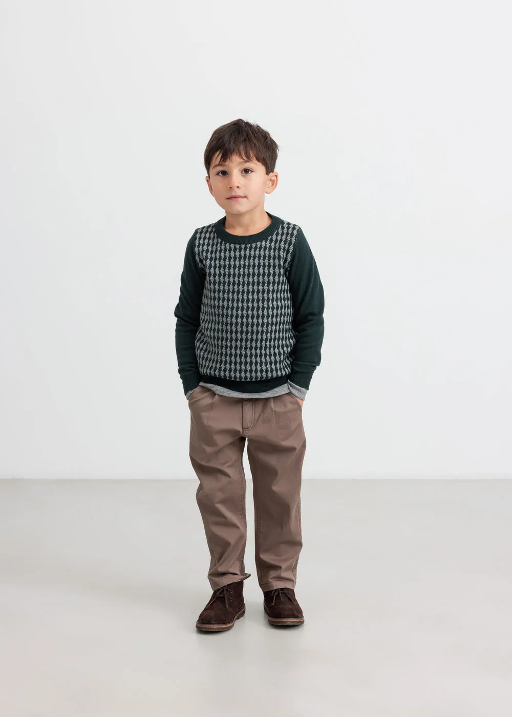 MarMar Tano striktrøje Dark Leaf harlekin