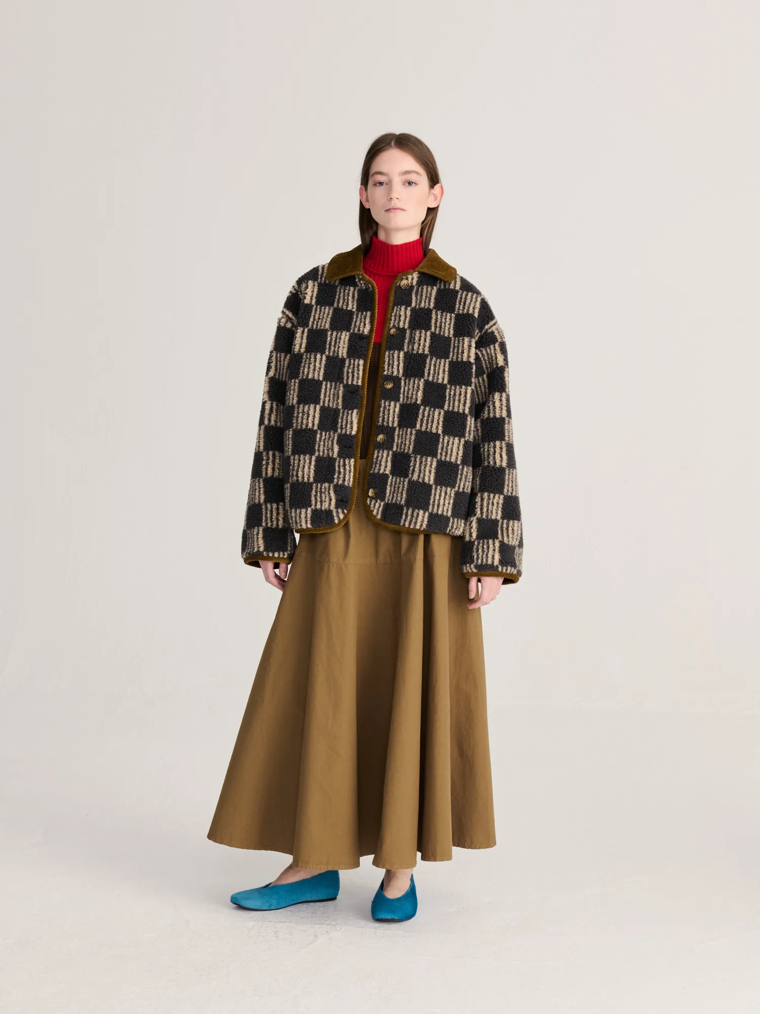 Bobo Choses Almost Moiré sherpa jakke beige M