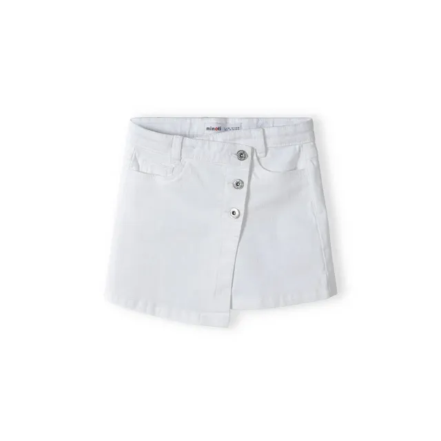 Minoti 38320 jeansnederdel hvid denim med stretch