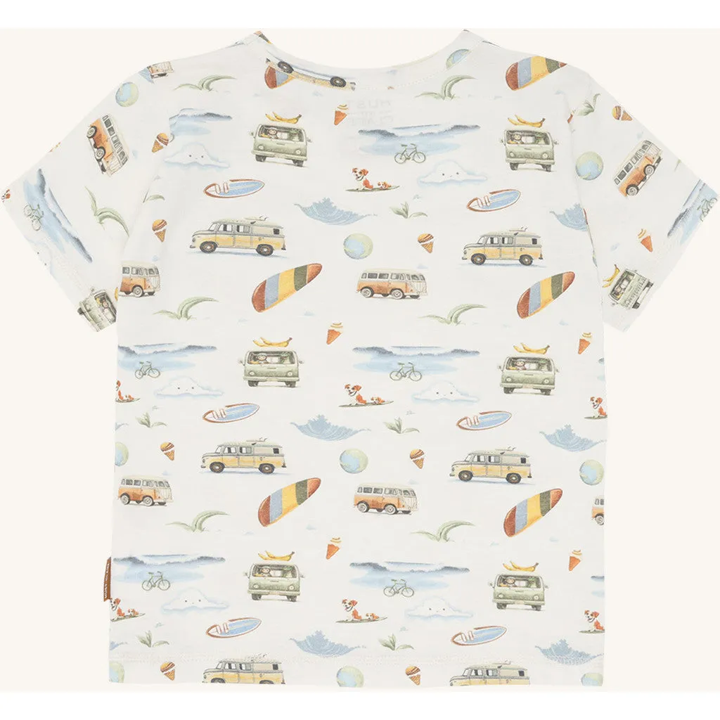 Hust & Claire August Excursion t-shirt Ivory øko