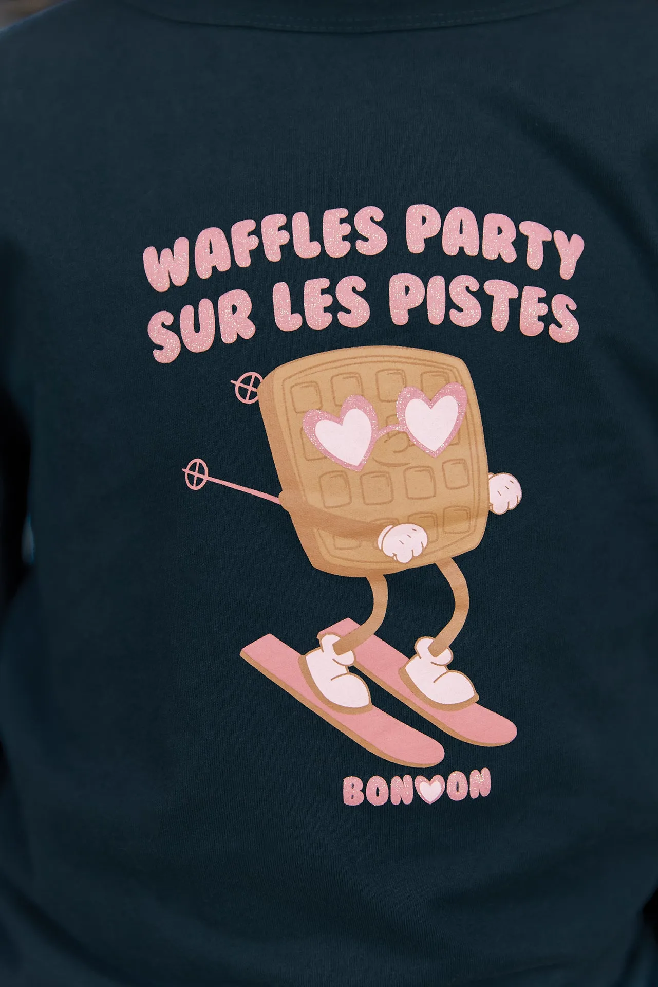 Bonton Titty Waffle T-shirt blue lake bomuld