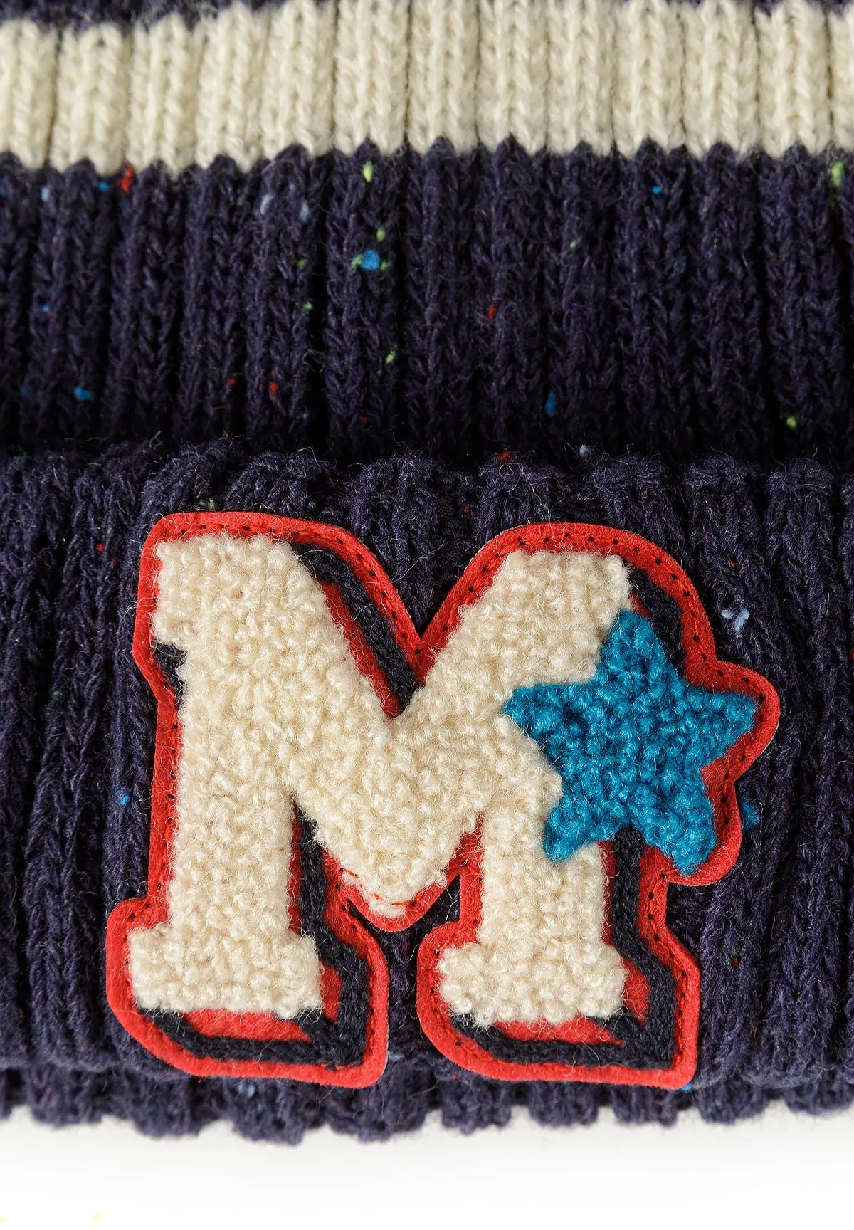 Minoti 45901 hue- og halsæt navy strik til drenge