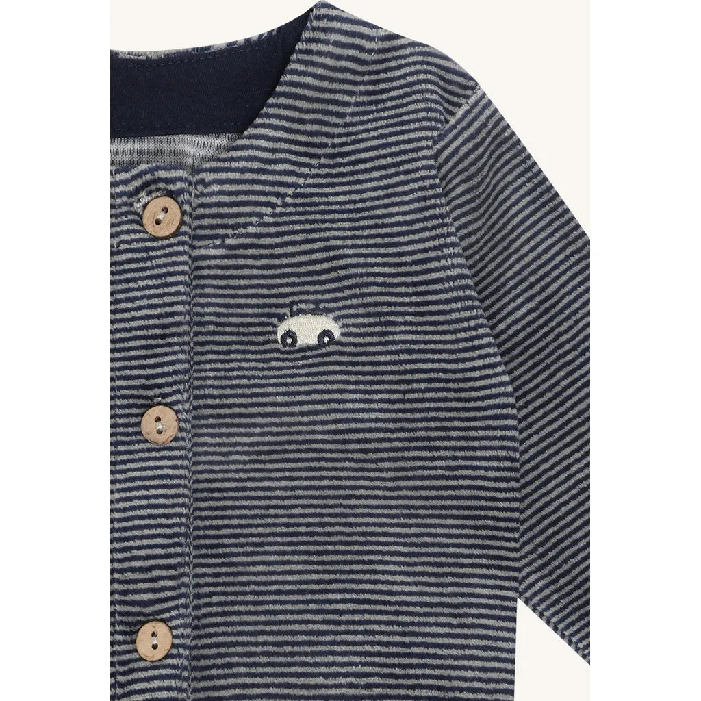 Hust & Claire HCChai Stripe cardigan Blues knapper