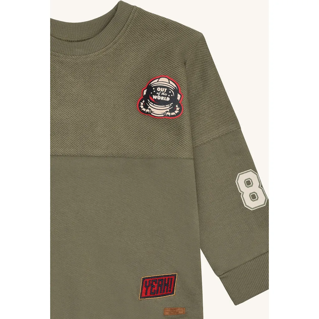 Hust & Claire HCSejer Cross Terry sweatshirt Turtle økologisk