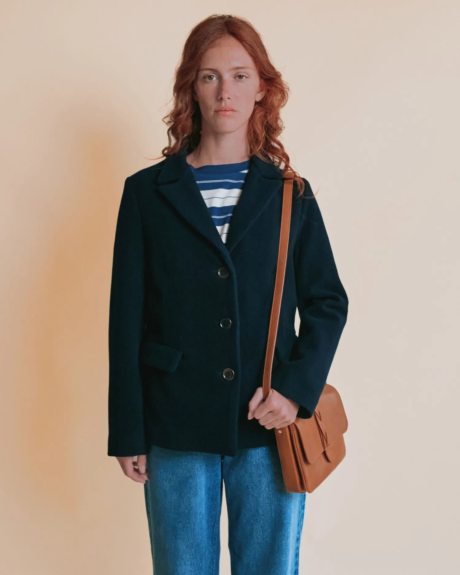 Emile et Ida blazer uld marine habitjakke til damer