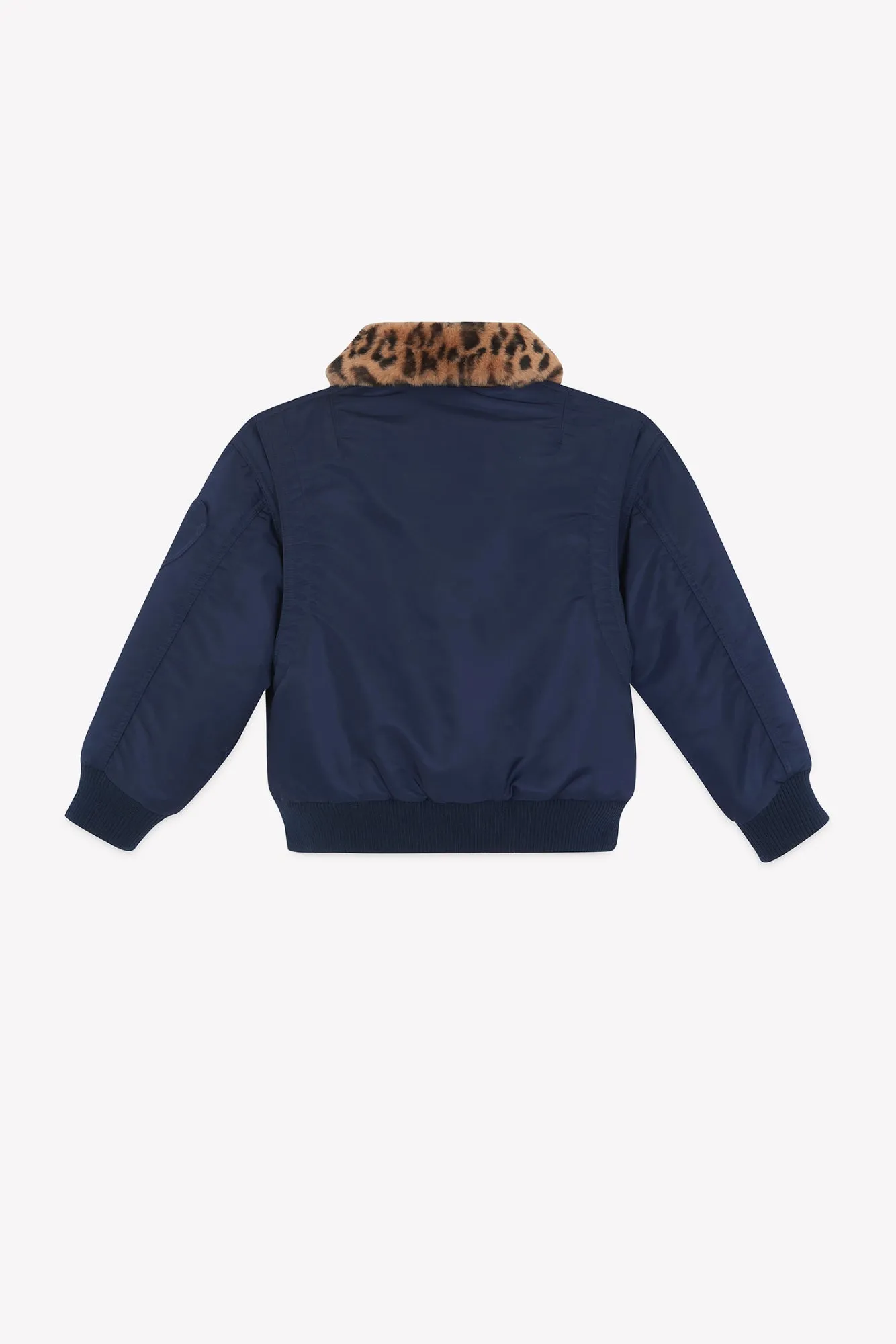 Bonton Joyce bomberjakke navy sherpakrave børn