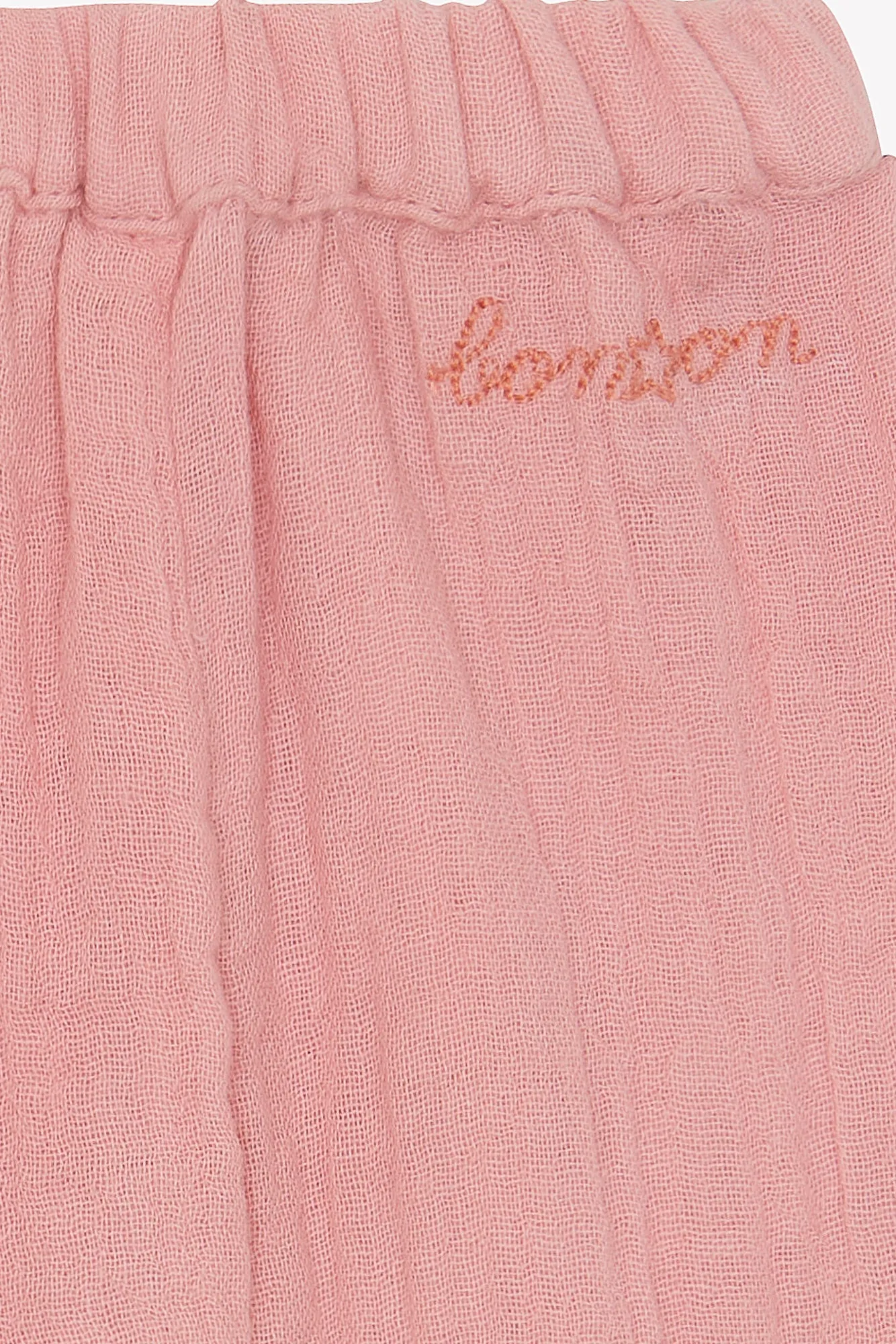 Bonton Laos rosa bukser i bomuldsgaze baby