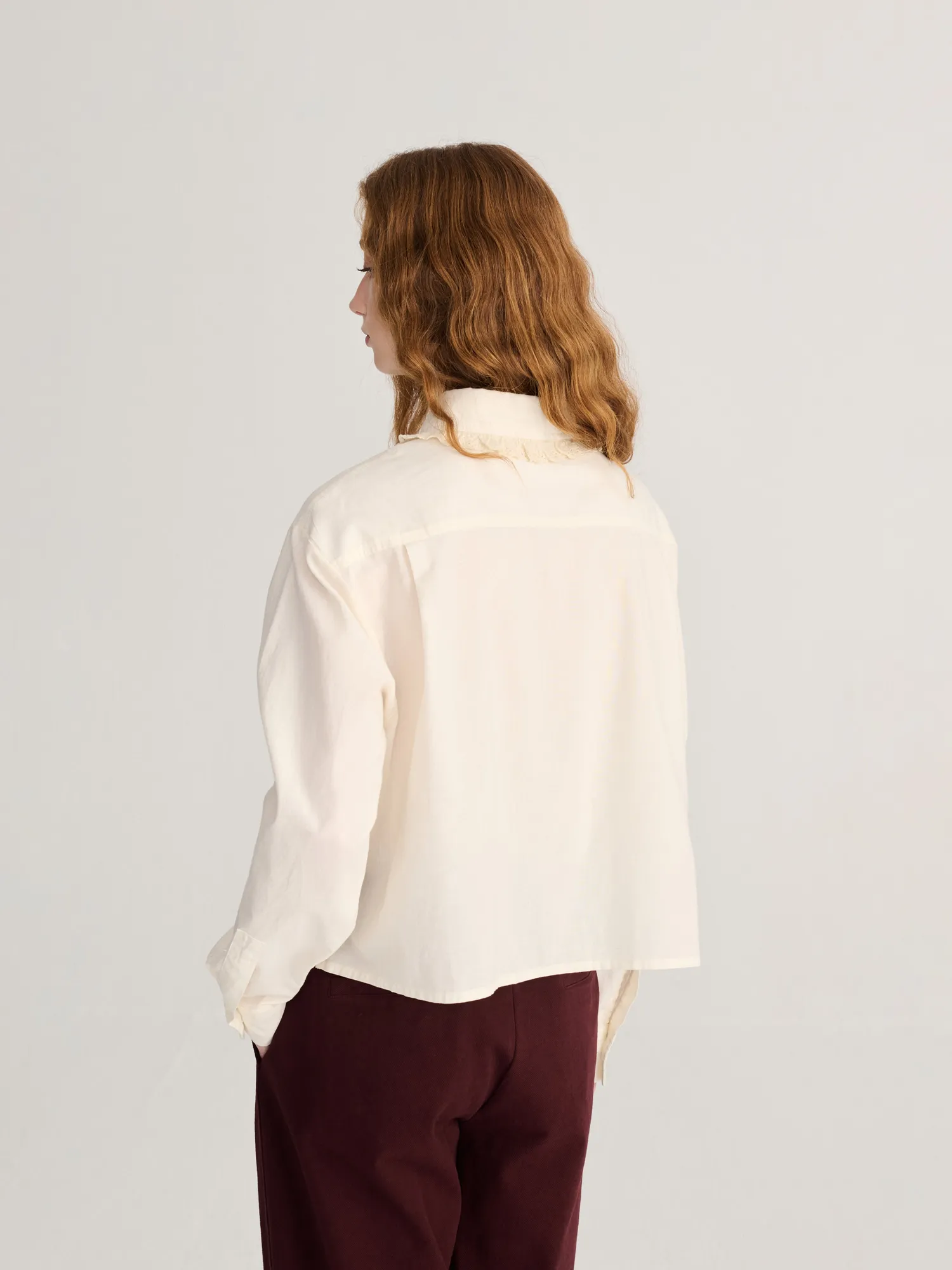 Bobo Choses All About Monsters Lace ending poplin skjorte offwhite
