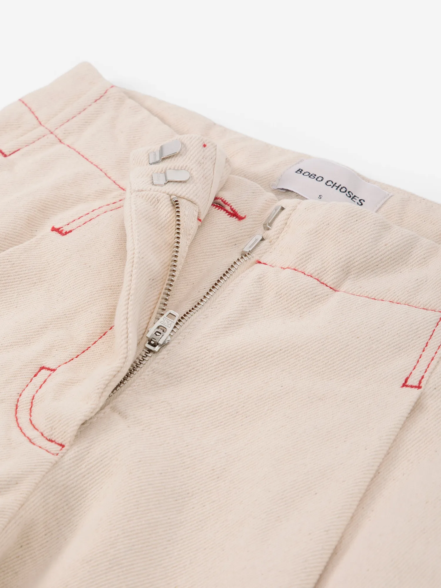 Bobo Choses All About Monsters barrel bukser ecru twill