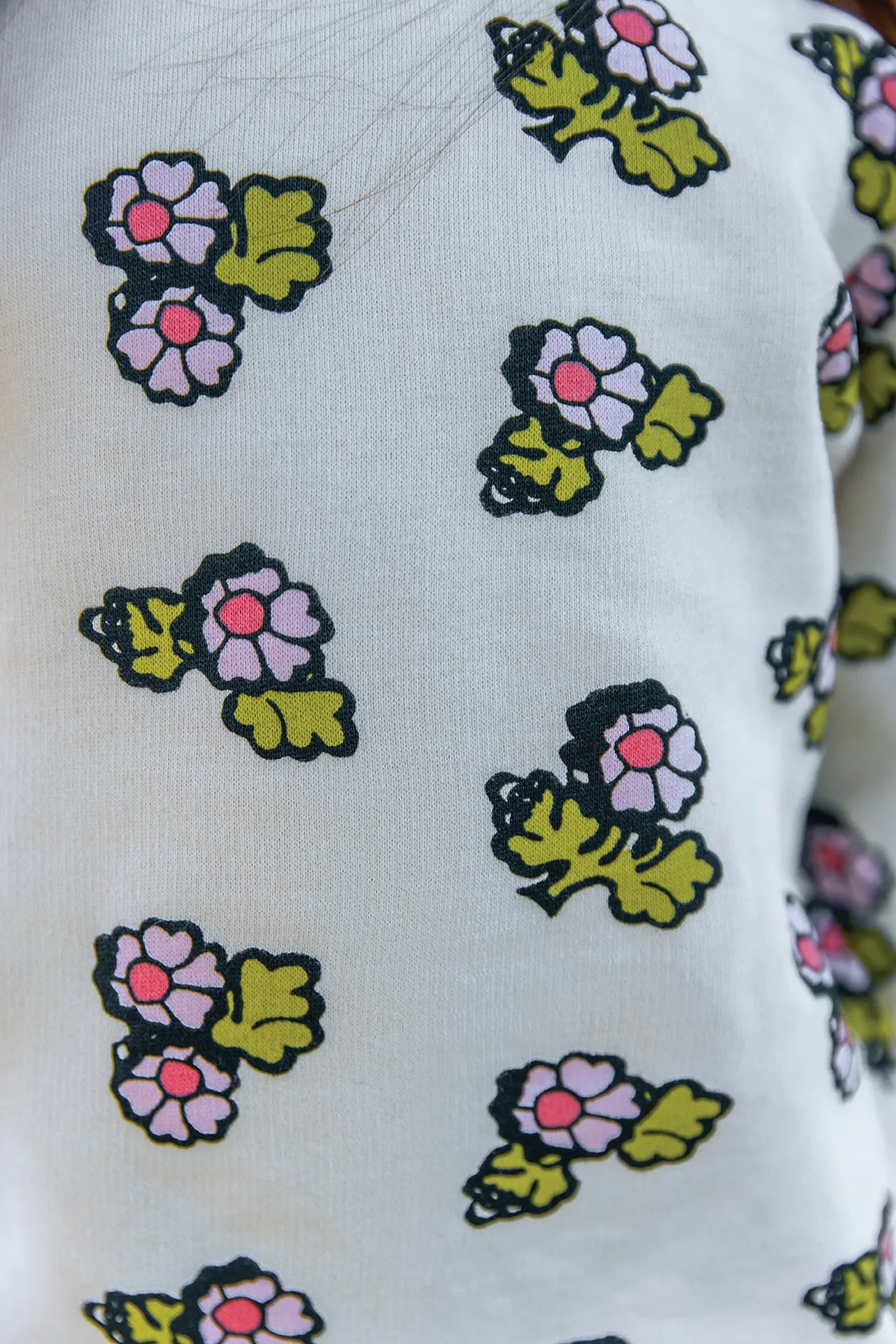 Bonton Smile Faroe sweatshirt lyserød blomst bomuld