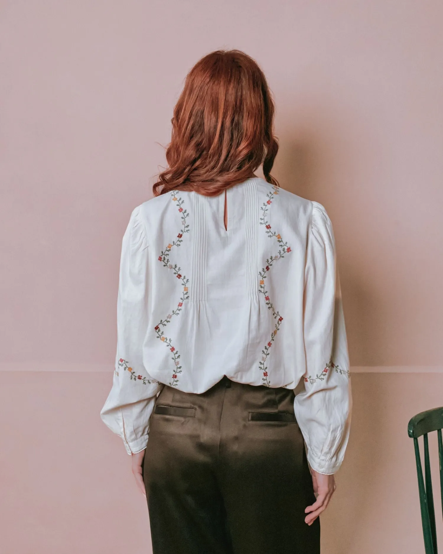 Emile et Ida Estelle blouse ecru broderet