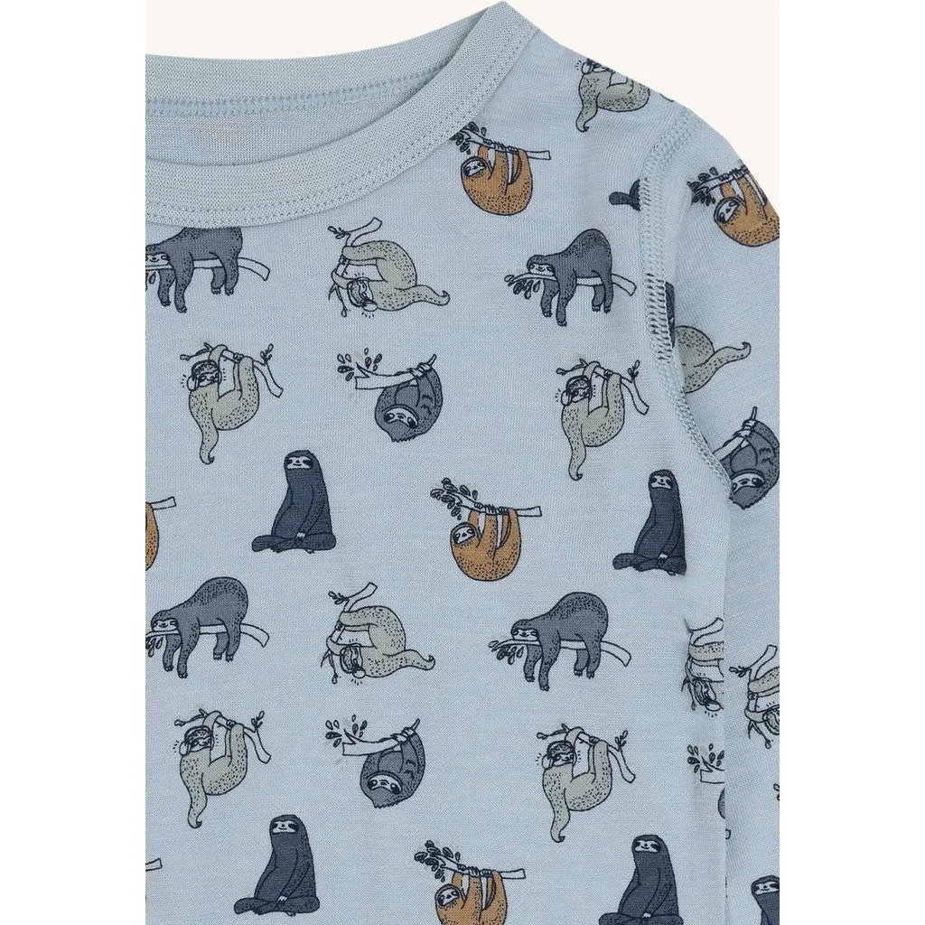 Hust & Claire HCAbba Lazy langærmet T-shirt Baby Blue uld