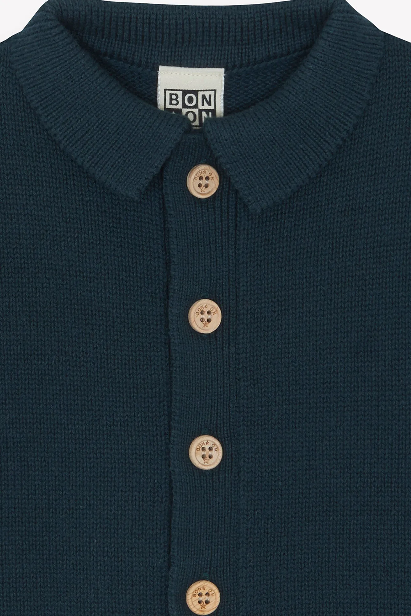 Bonton Lucien Blue Lake cardigan i bomuld