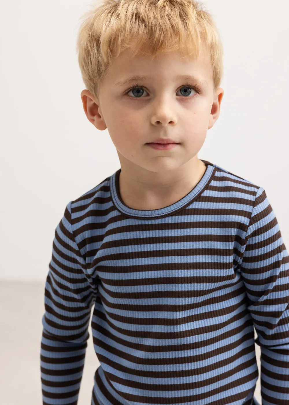 MarMar Plain Tee LS t-shirt Blue Heaven Stripe