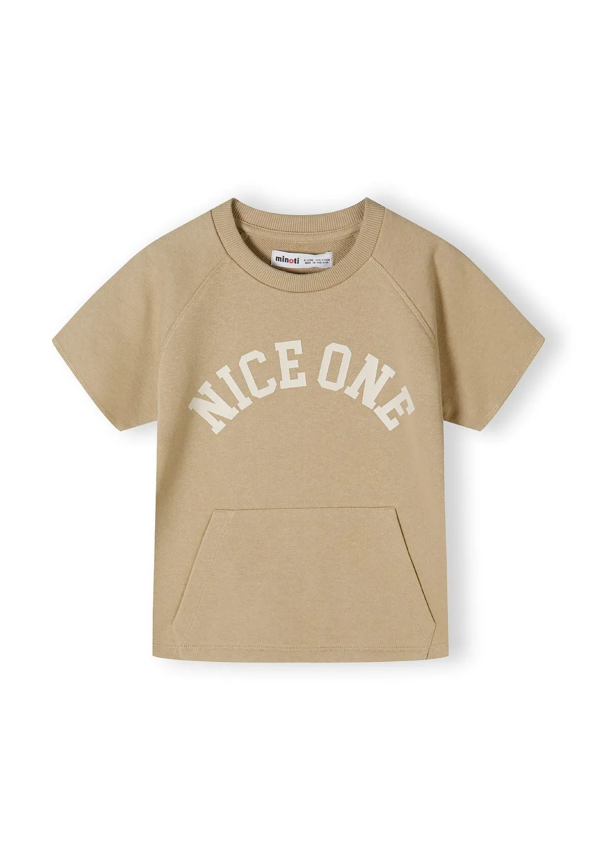 Minoti 42516 sæt t-shirt shorts sand bomuld