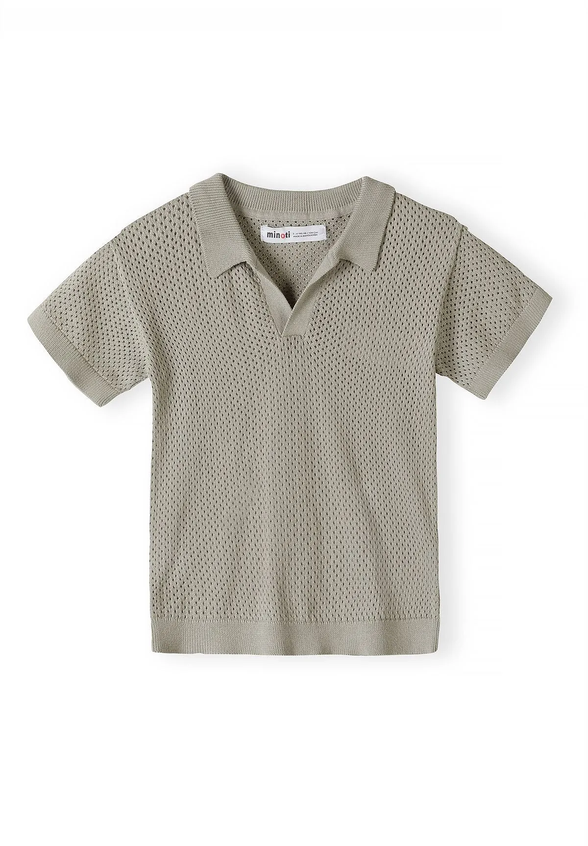 Minoti 44722 shortsæt polo khaki bomuld baby