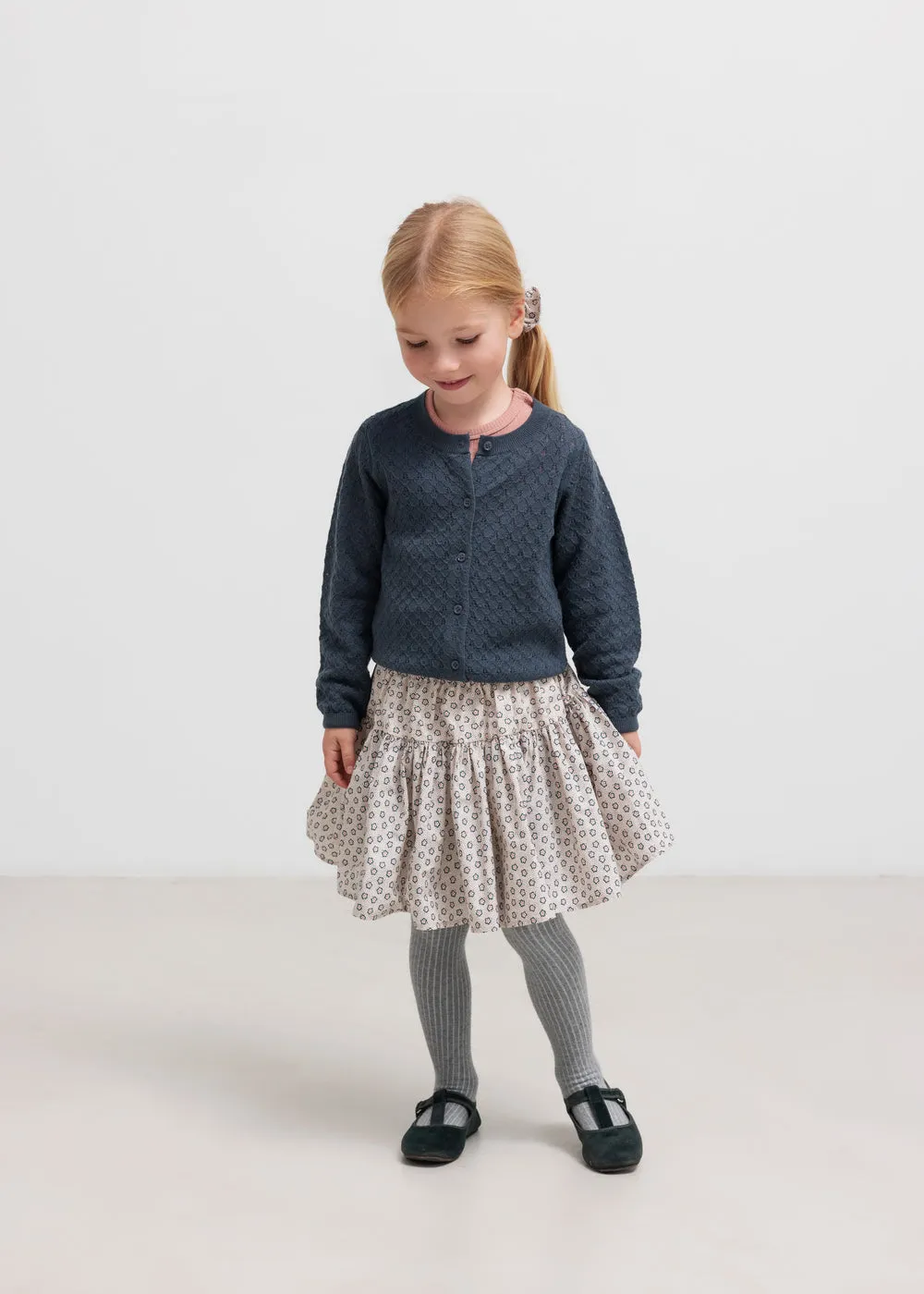 MarMar Tilda Blue Strikcardigan merino blonde