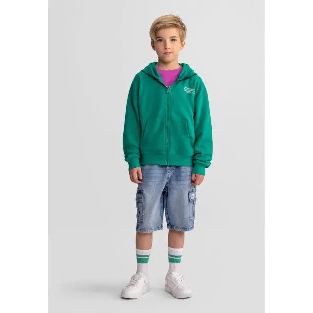 Minoti 44945 cargoshorts til drenge 2-pak lyseblå denim