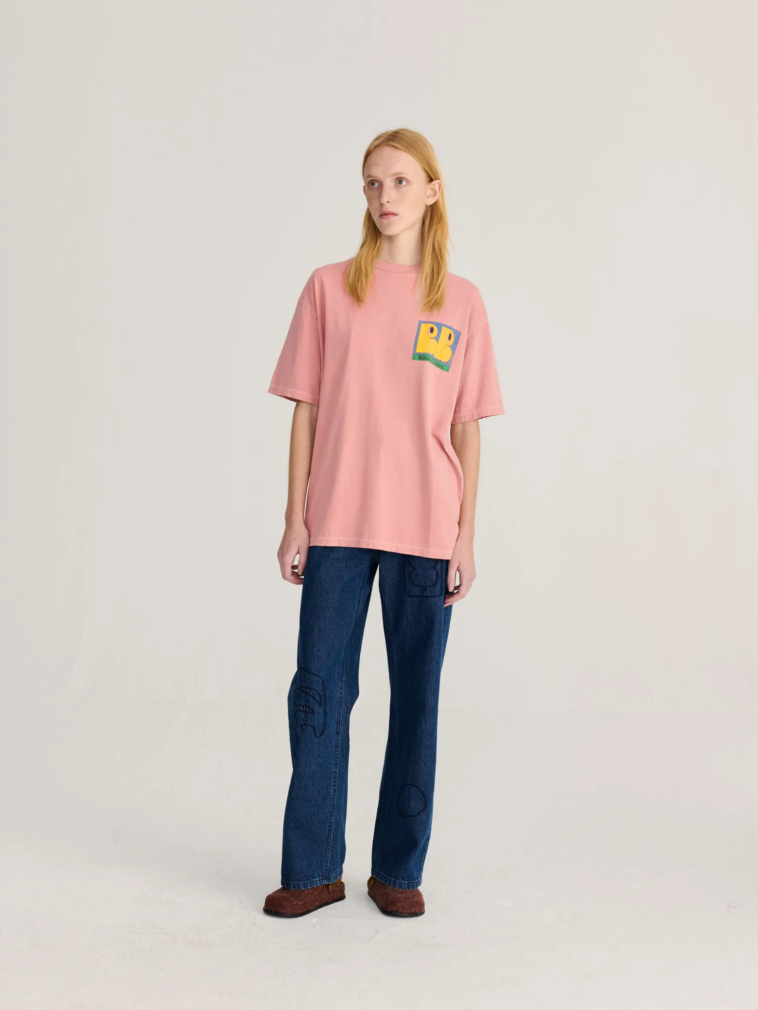 Bobo Choses All About Monsters oversize T-shirt lyserød XS