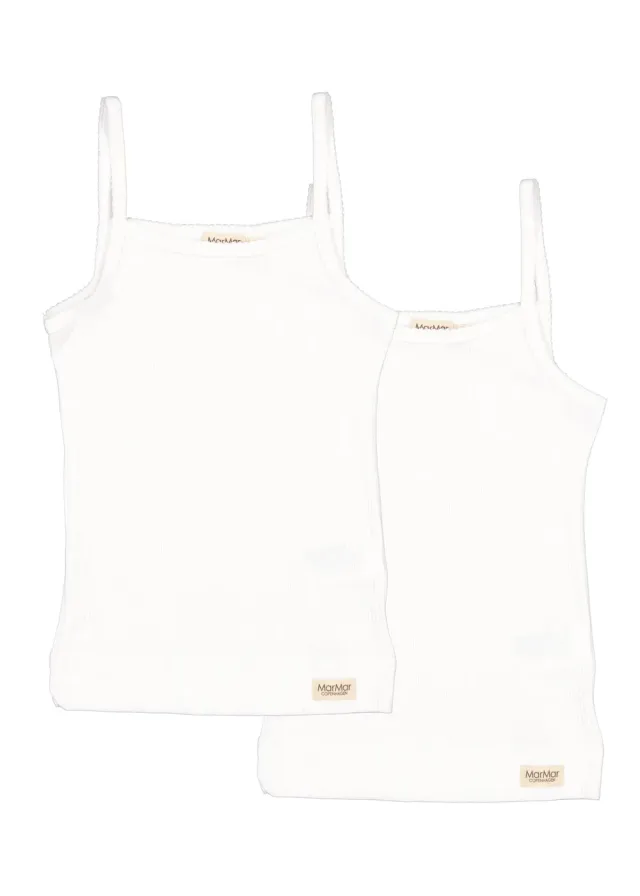 MarMar Strap Vest undertøj Gentle White 2-pak