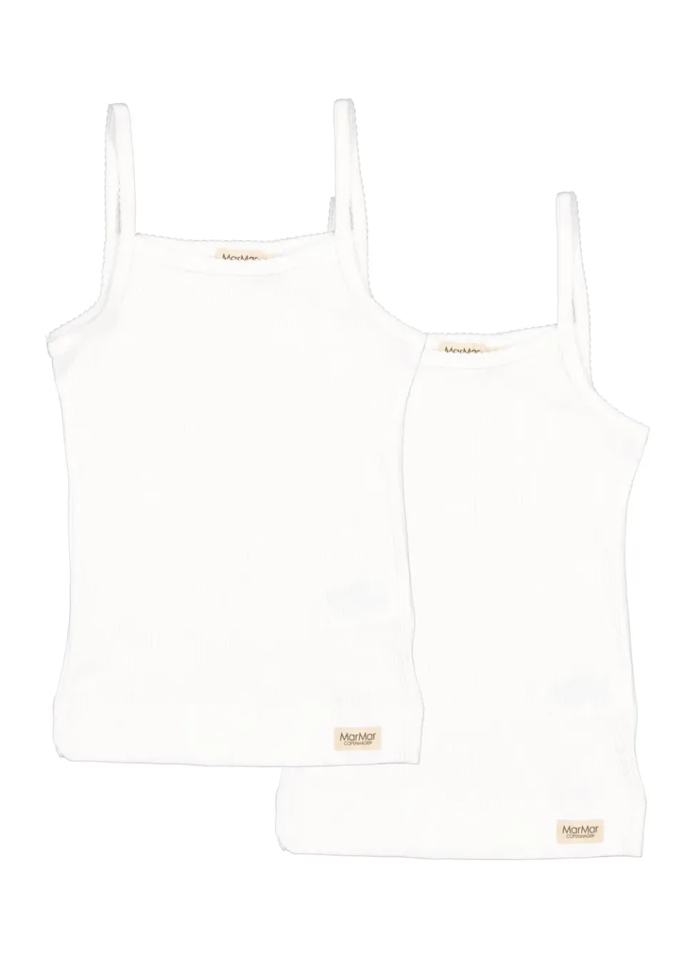 MarMar Strap Vest undertøj Gentle White 2-pak