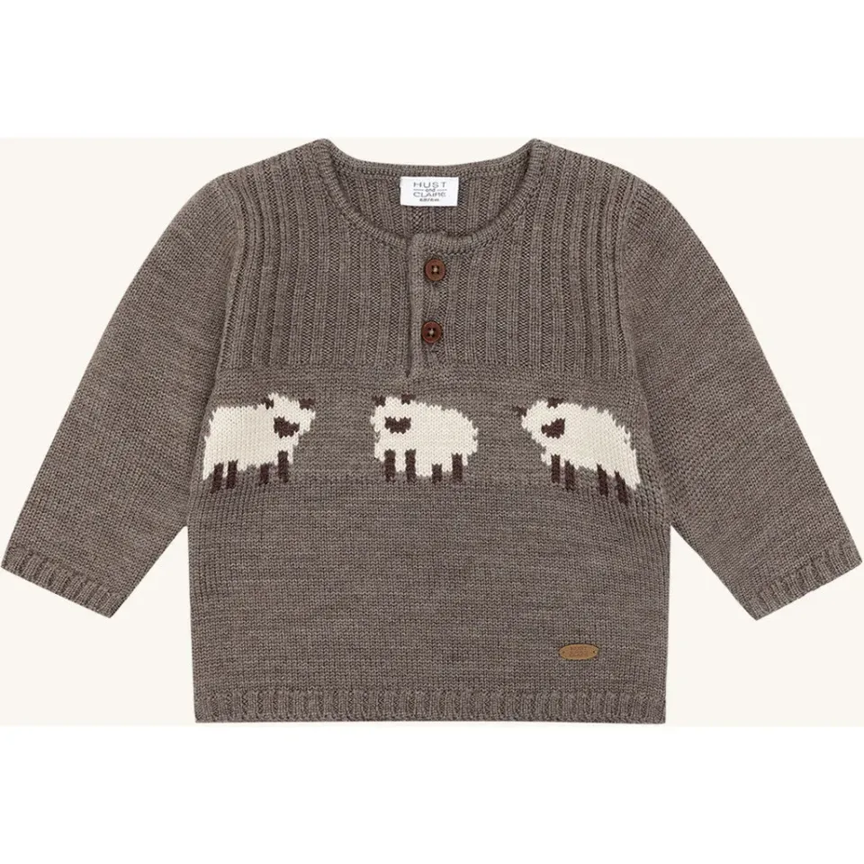 Hust & Claire HCPil Wool Sheep strik Deer Melange uld
