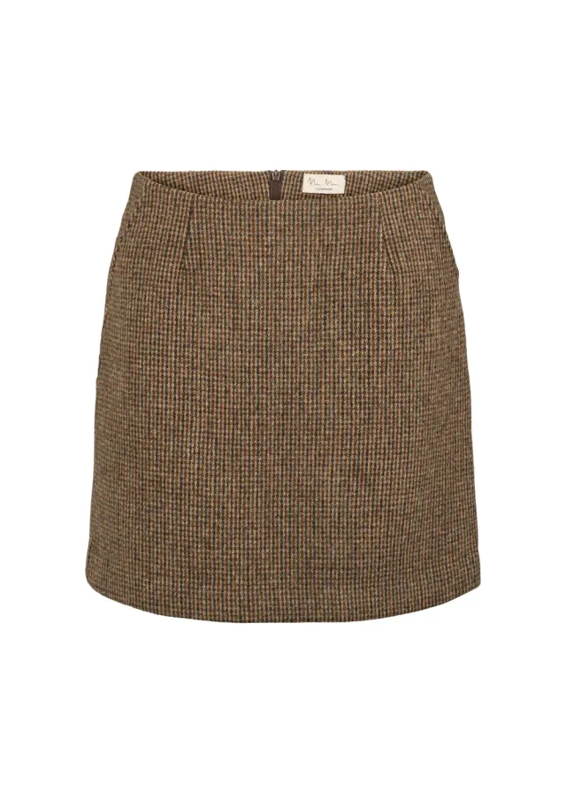 MarMar Suri W Uld Nederdel Earthy Check Tern