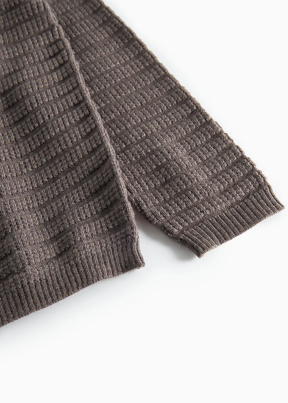 MarMar Tano striktrøje Dusty Brown Mel. merino