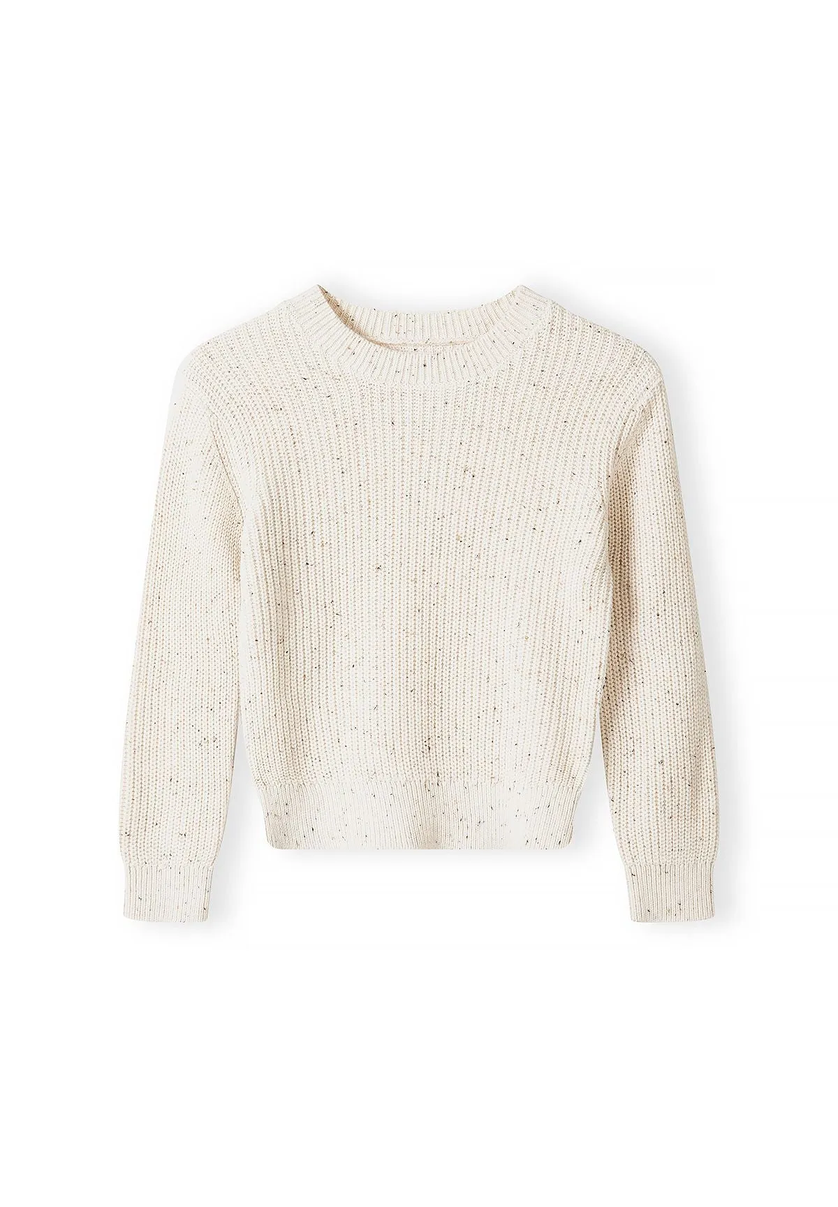Minoti 45574 pullover beige rib til drenge