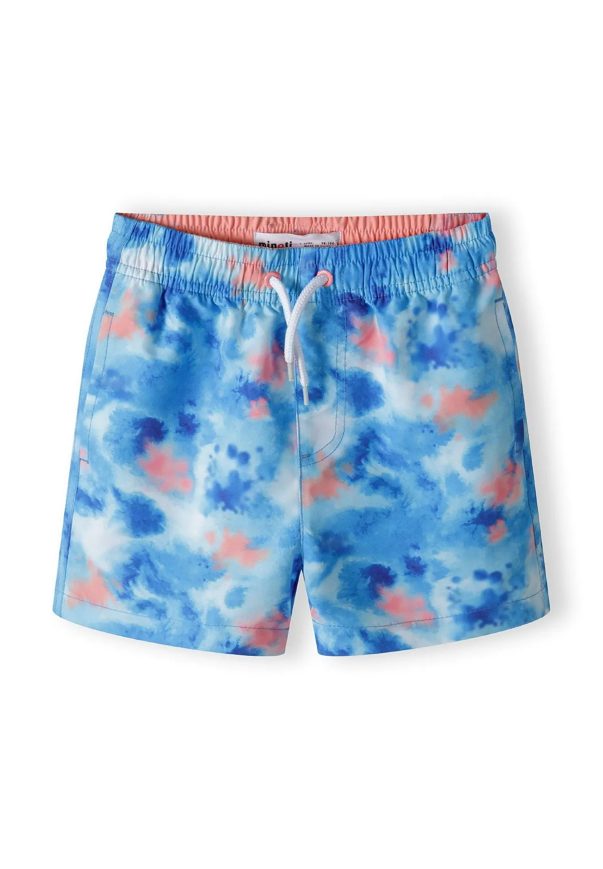 Minoti 42134 badeshorts neonblå batik
