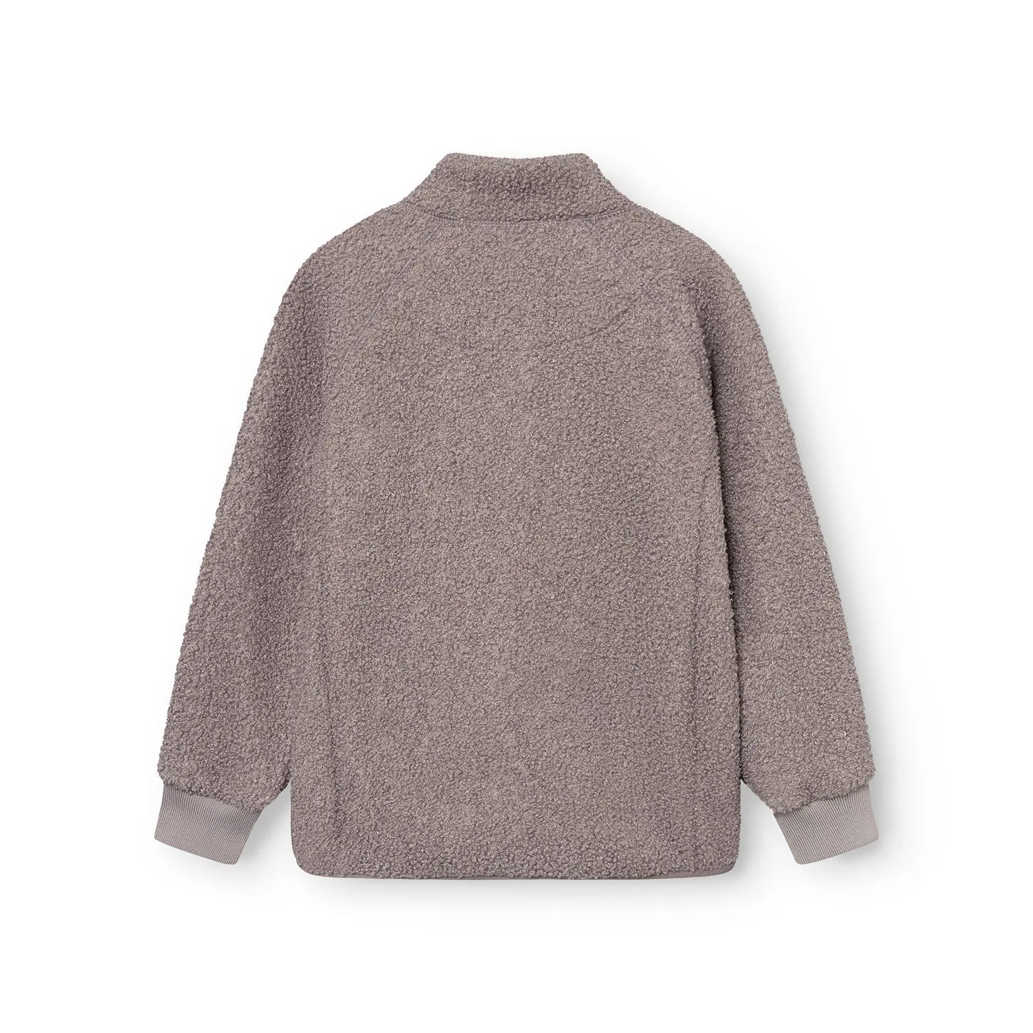 MINI A TURE Cedric teddyfleece jakke Grey Brown varm