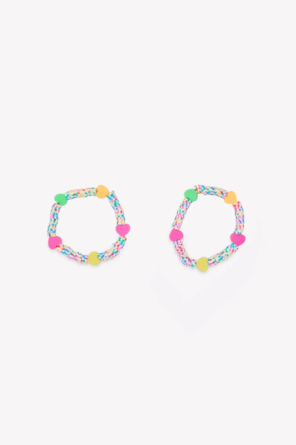 Bonton hjerte armbånd sæt 2-pak pastel