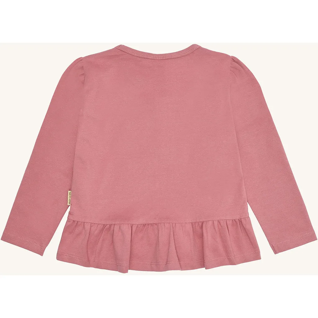 Hust & Claire Alma Heart Letter bluse dry rose