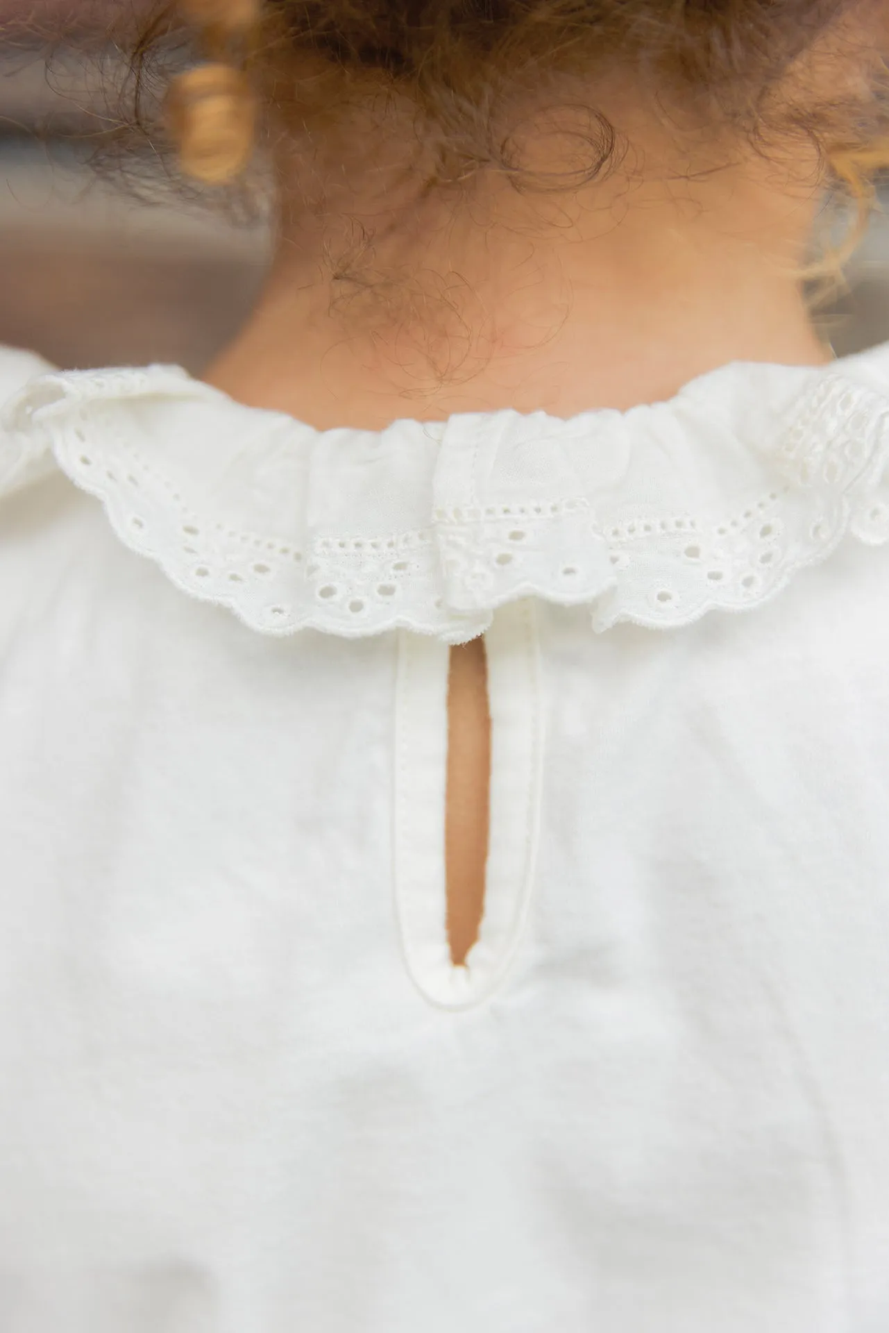 Bonton Miel Ecru t-shirt bomuld flæsekrave