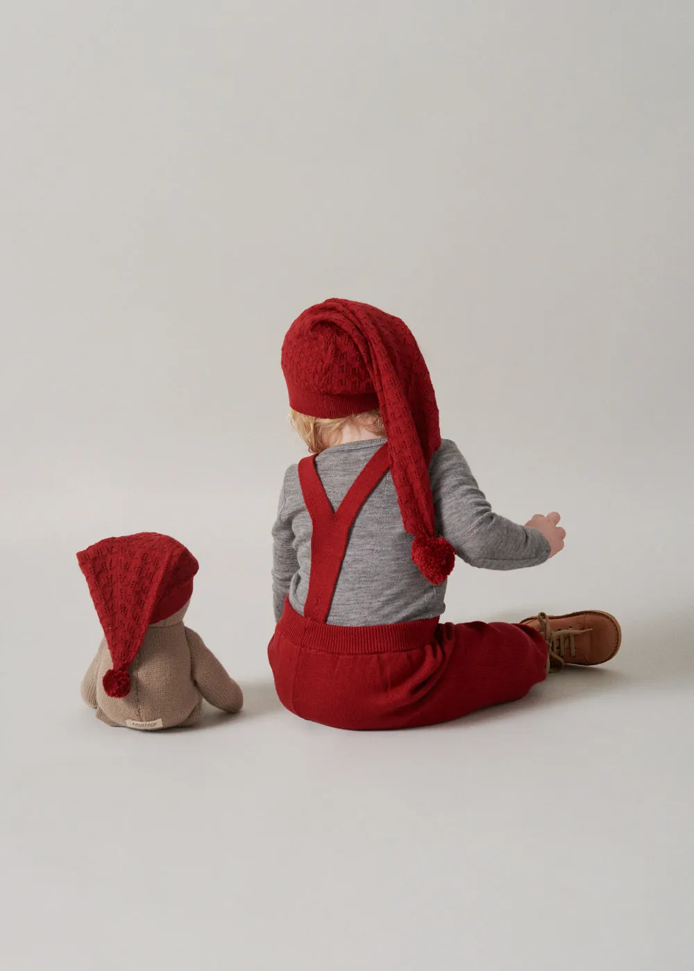 MarMar Alfen Teddy nissehue Hibiscus Red bamse