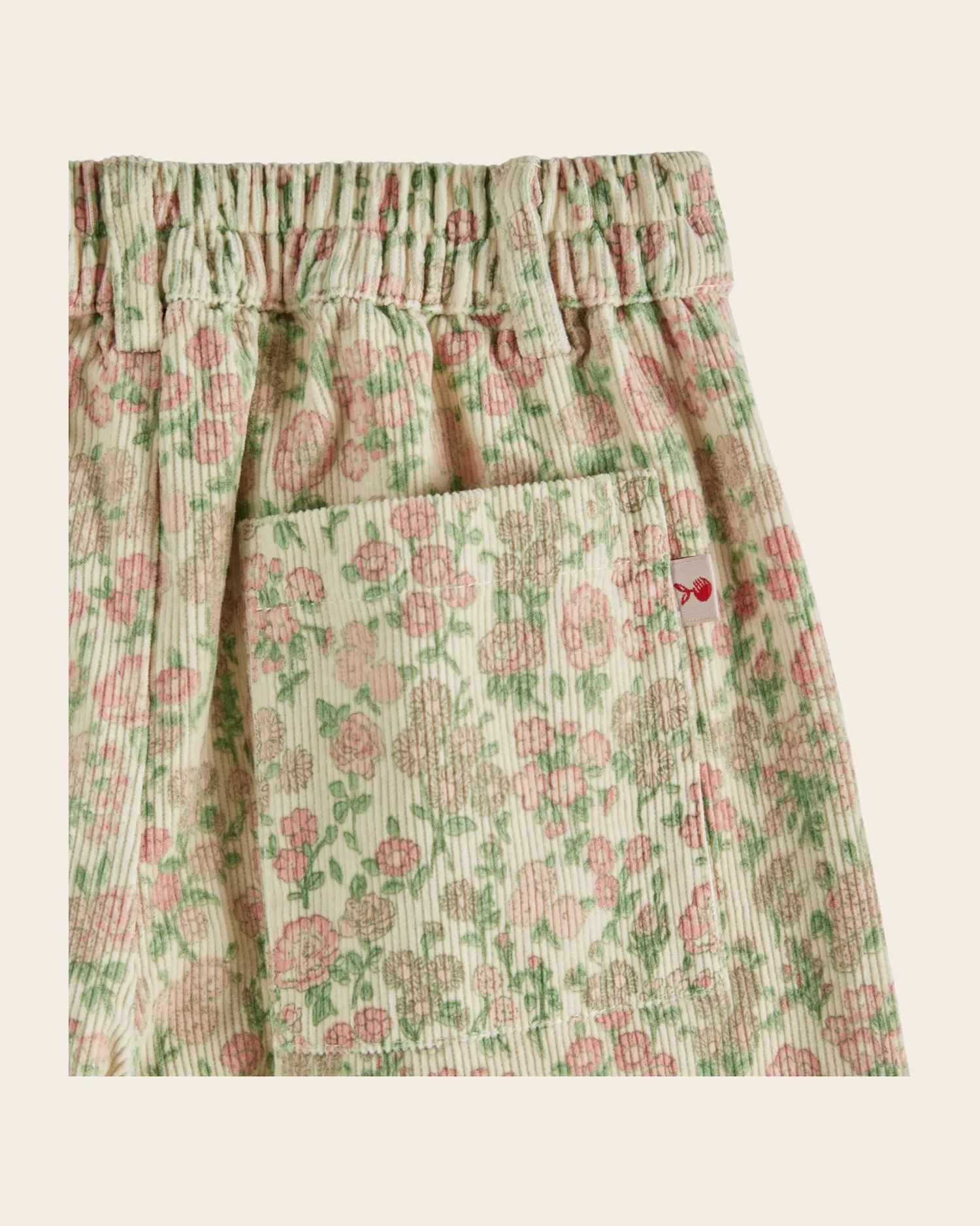 Emile et Ida Velours Fleuri Bukser grøn blomstret