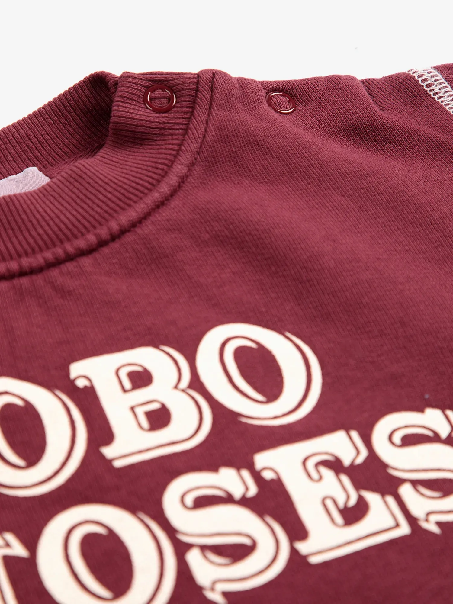 Bobo Choses All About Monsters sweatshirt bordeaux 3M bomuld