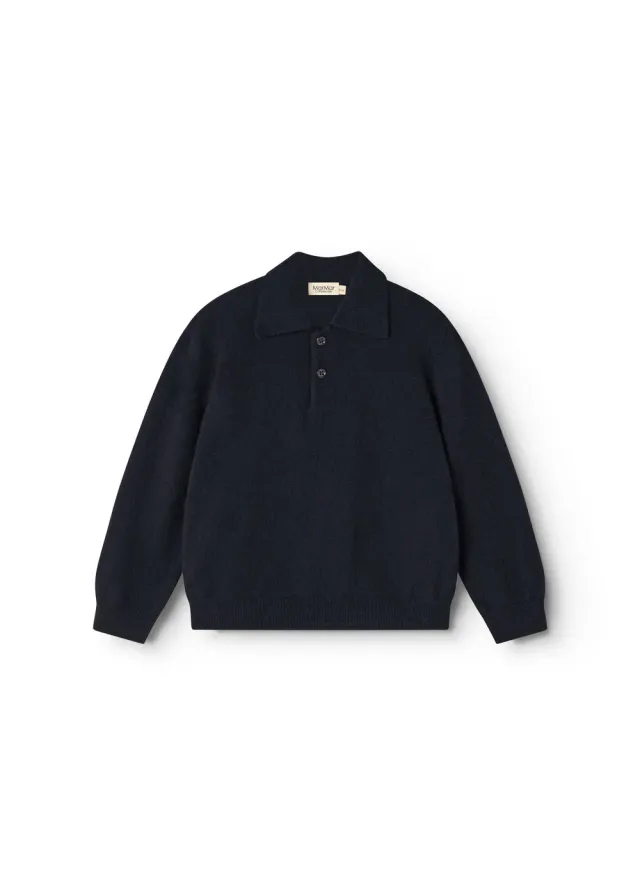 MarMar Teno Polo kashmir Indigo bluse