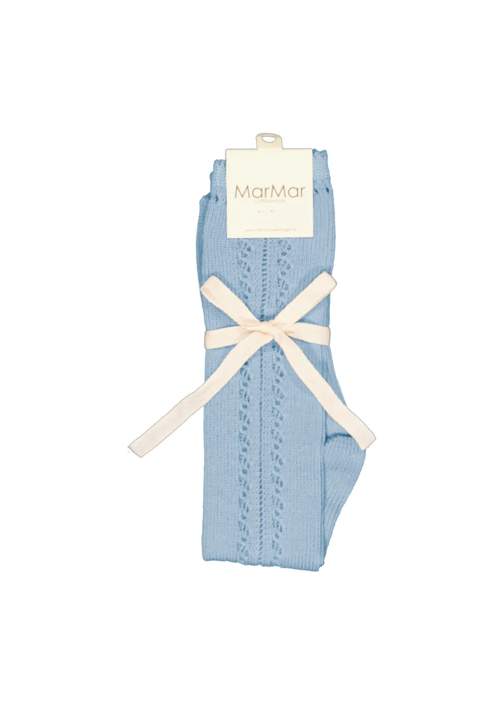 MarMar Knee Socks Pointelle knæstrømper Sky Blue