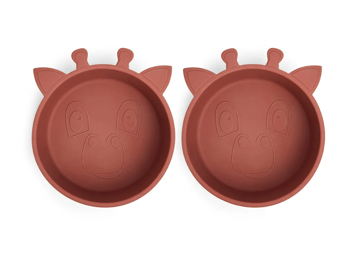 nuuroo Alex dyb tallerken silikone Mahogany 2 stk