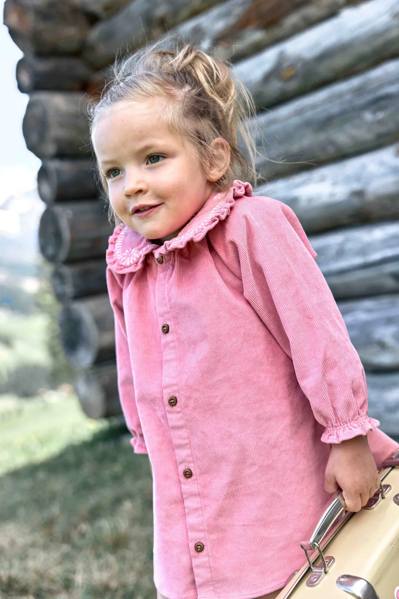 Bonton Minnie kjole Rose Pinkyee velour